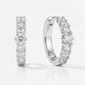Brilliant Clear Crystal Silver Huggie Ring