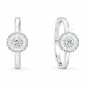 Clear Starburst Baguette Halo Silver Ring