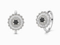 Silver Black Cluster & Baguette Starburst Statement Ring