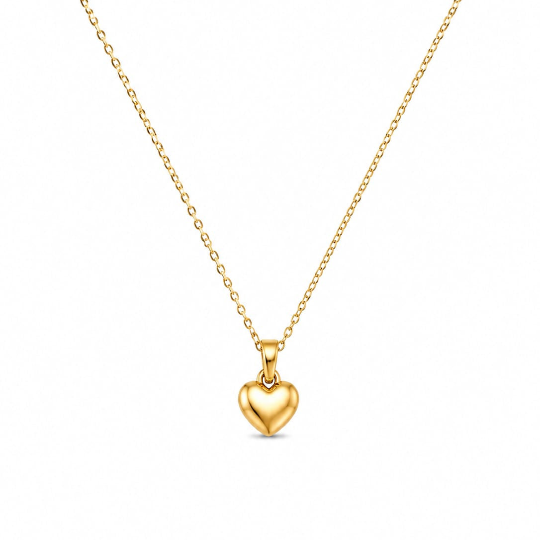 Gold & Pink Signature Heart Jewelry Set (Earrings + Necklace + Ring + Bracelet)